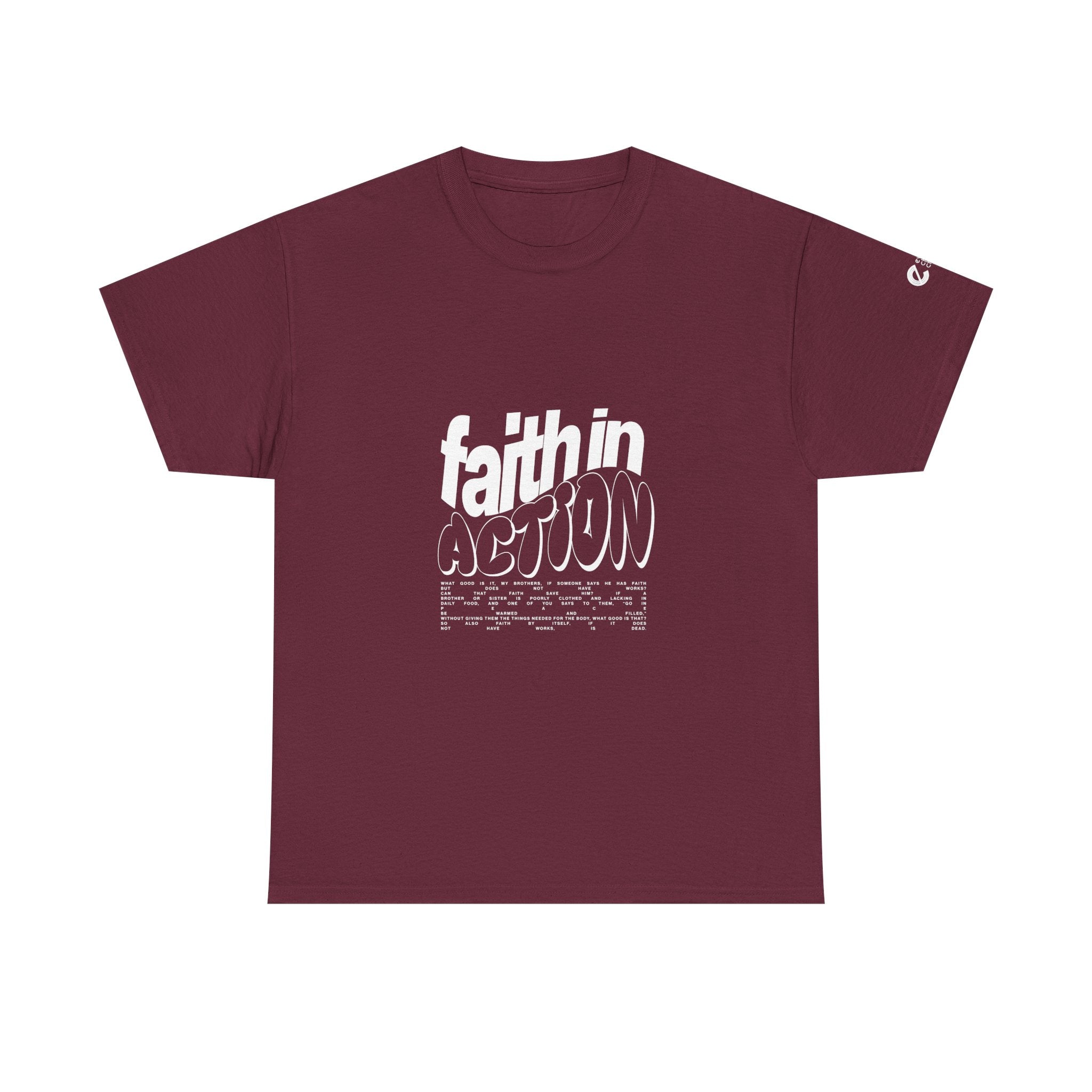 Faith in Action Tee — Inspirational Christian Graphic T‑Shirt