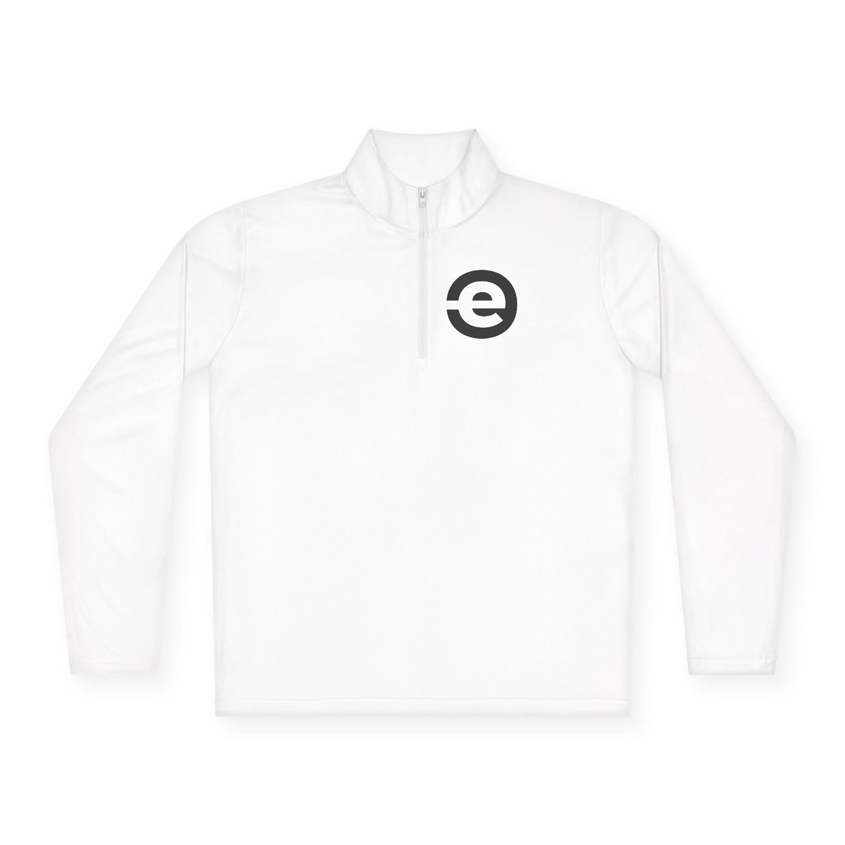 ECC Quarter-Zip Pullover — Minimal Black 'e' Logo Embroidered Pullover