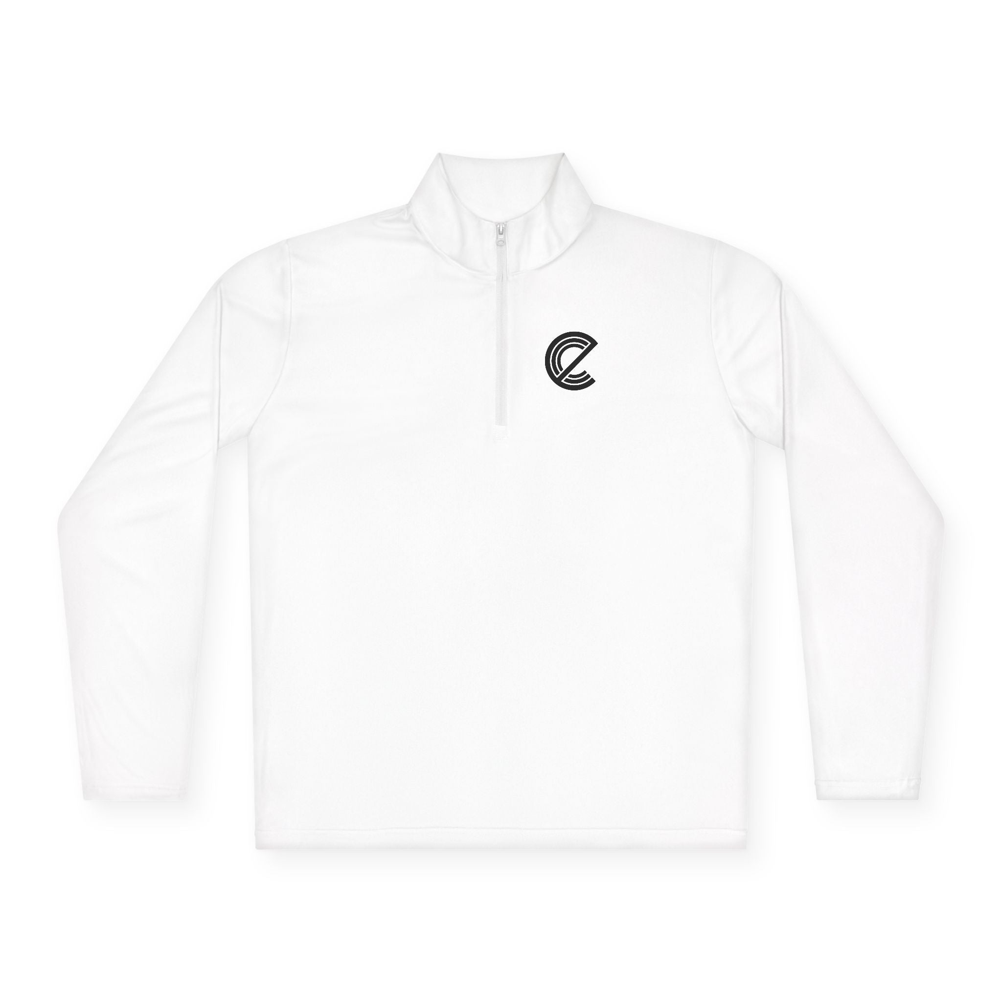 ECC Quarter-Zip Pullover — Minimal Black 'e' Logo Embroidered Pullover