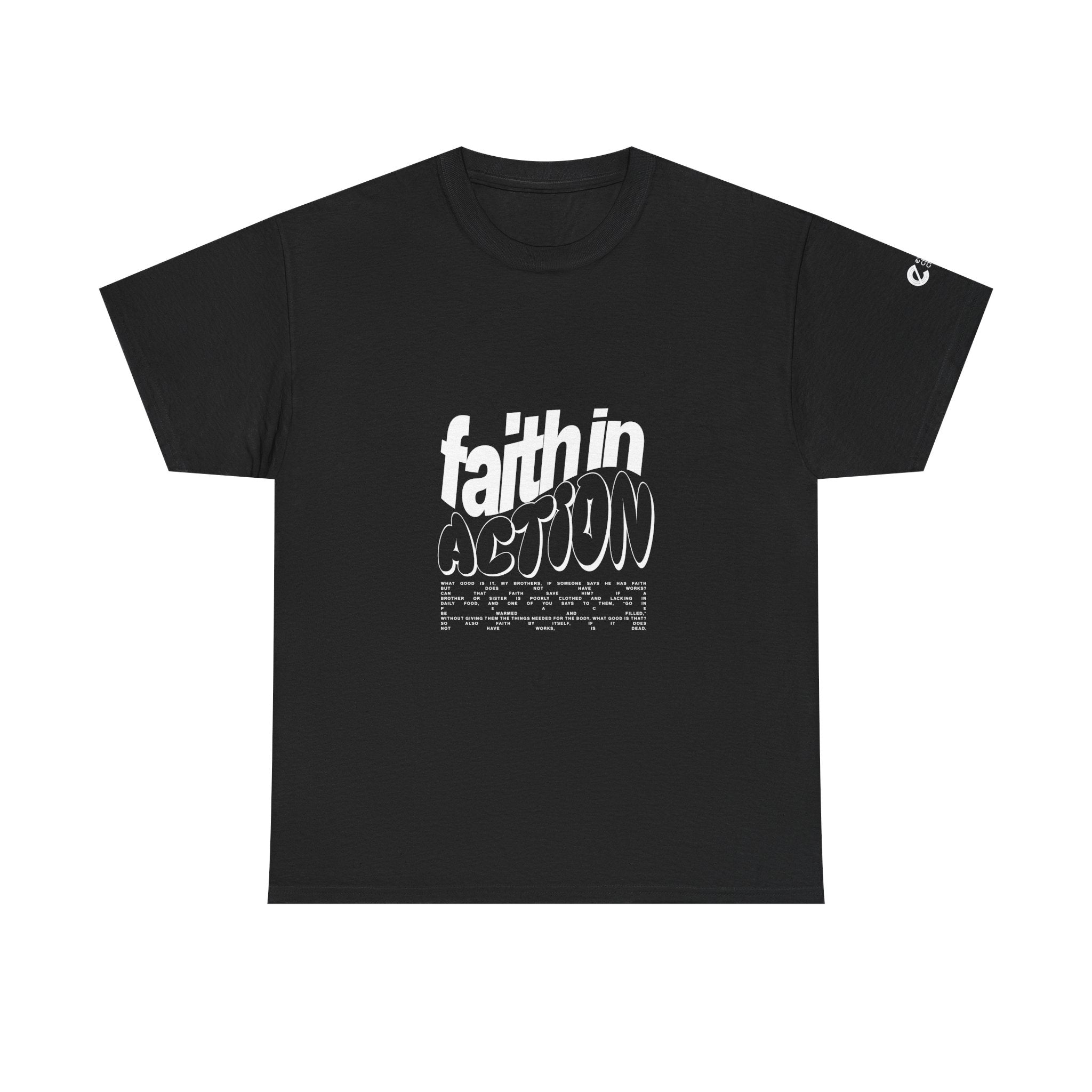 Faith in Action Tee — Inspirational Christian Graphic T‑Shirt