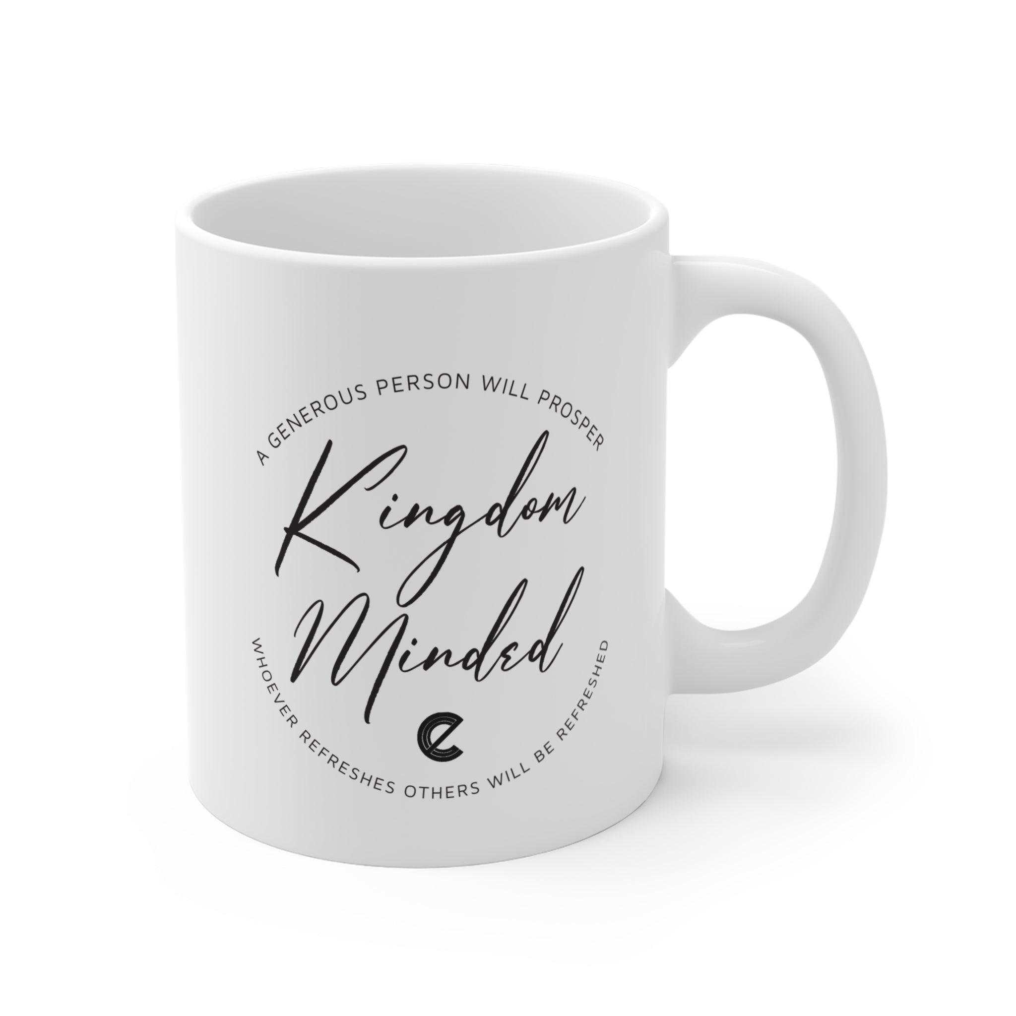 Kingdom Minded Mug — Faith-Based Inspirational Coffee Cup (11 oz)