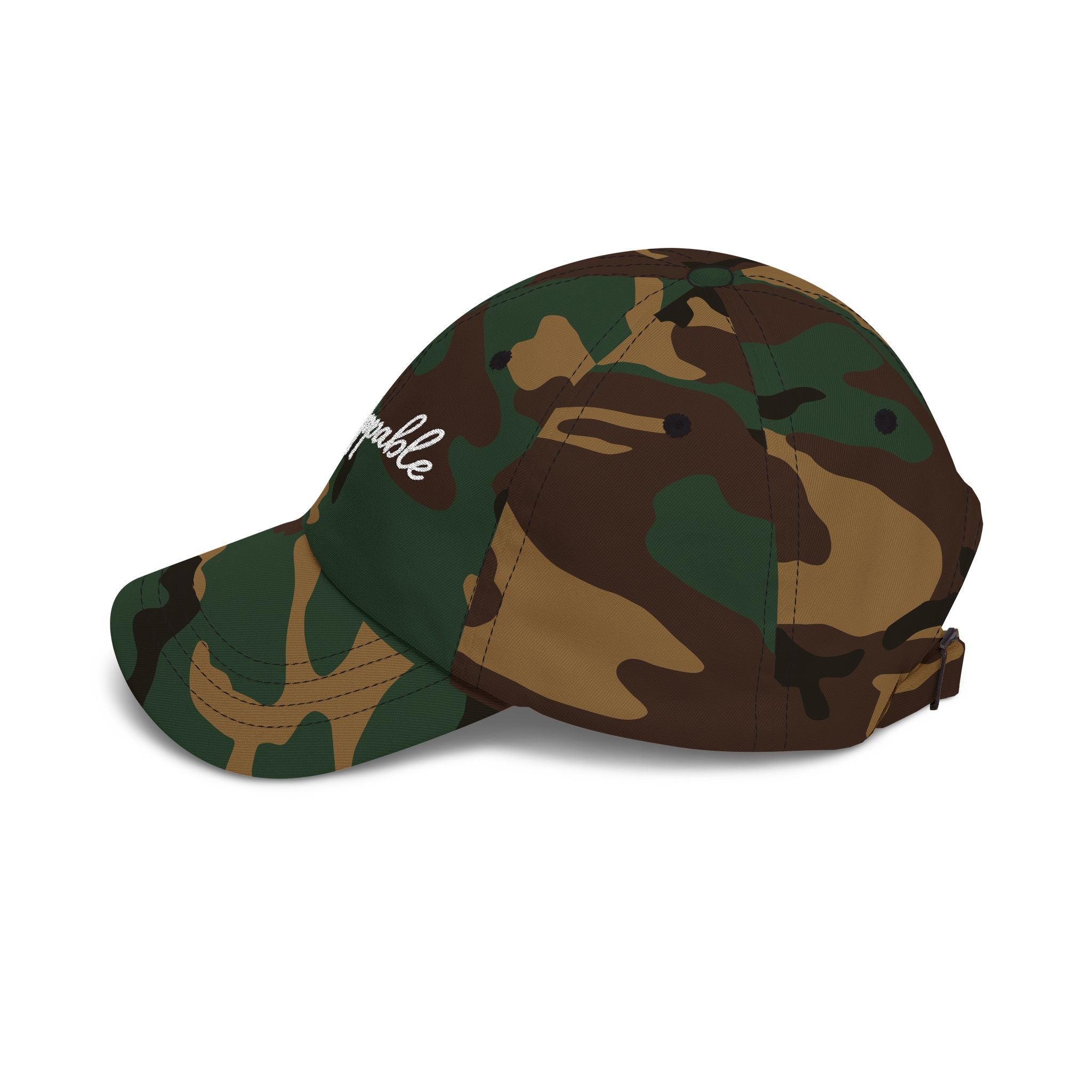 Unstoppable Camo Dad Cap — Classic Camouflage Baseball Hat