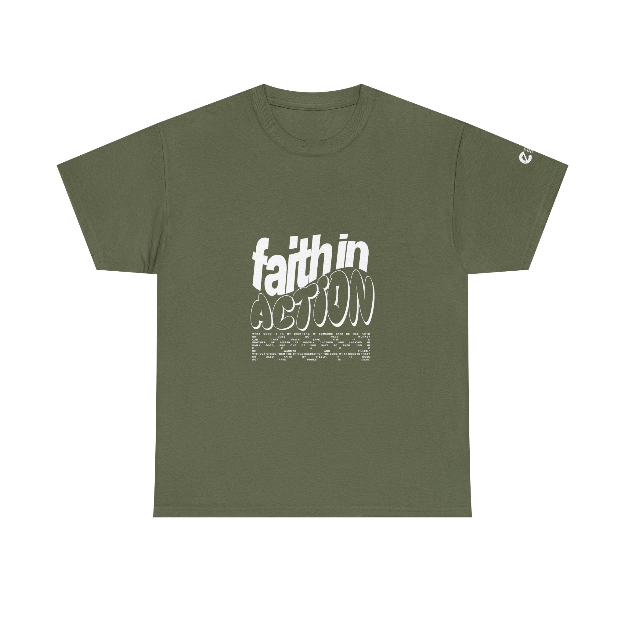 Faith in Action Tee — Inspirational Christian Graphic T‑Shirt
