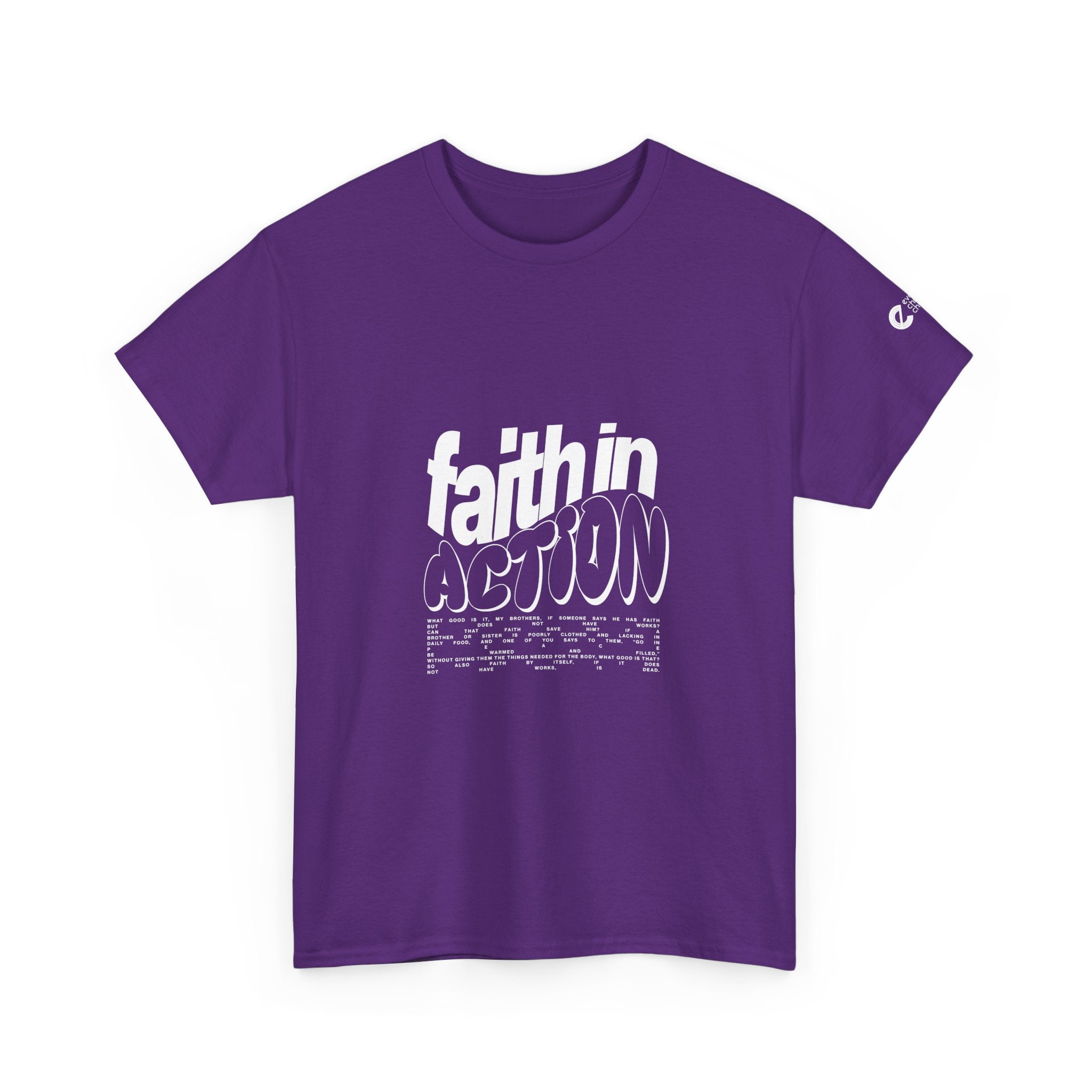 Faith in Action Tee — Inspirational Christian Graphic T‑Shirt