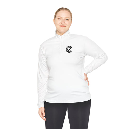 ECC Quarter-Zip Pullover — Minimal Black 'e' Logo Embroidered Pullover