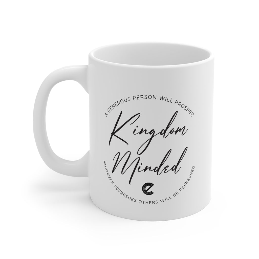 Kingdom Minded Mug — Faith-Based Inspirational Coffee Cup (11 oz)